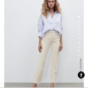 Zara high waisted straight leg jeans